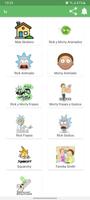 Rick y Morty Stickers Animados Plakat