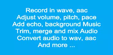 Audio Recorder and Editor