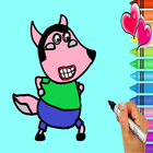 Livre de coloriage Wolfoo icône