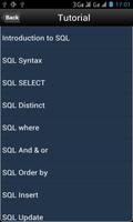 SQL Tutorial capture d'écran 1