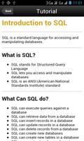 SQL Tutorial captura de pantalla 2