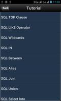 SQL Tutorial capture d'écran 3