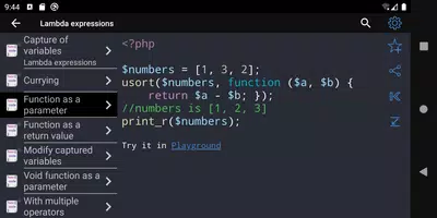 PHP Recipes captura de pantalla 4