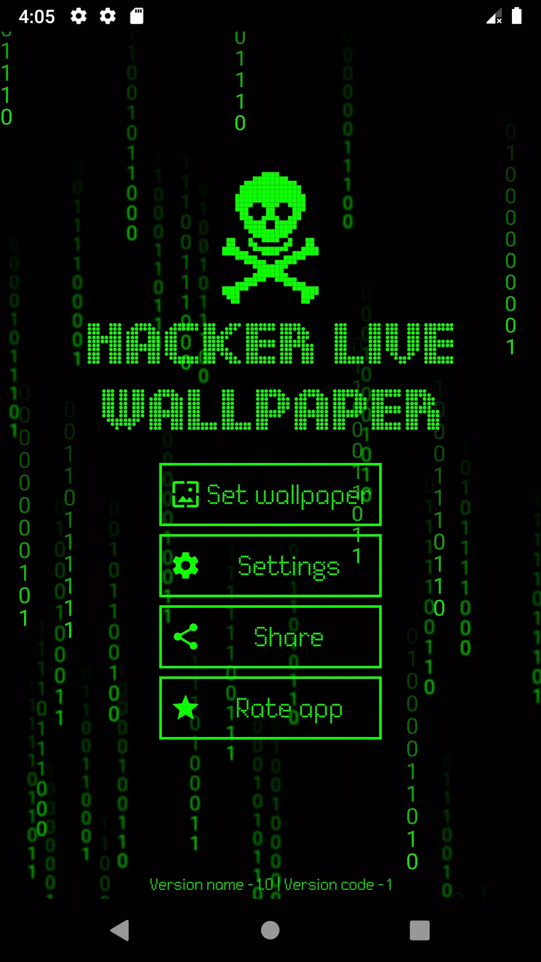 Tải xuống APK Hacker Hình Nền Động Ma Trận cho Android