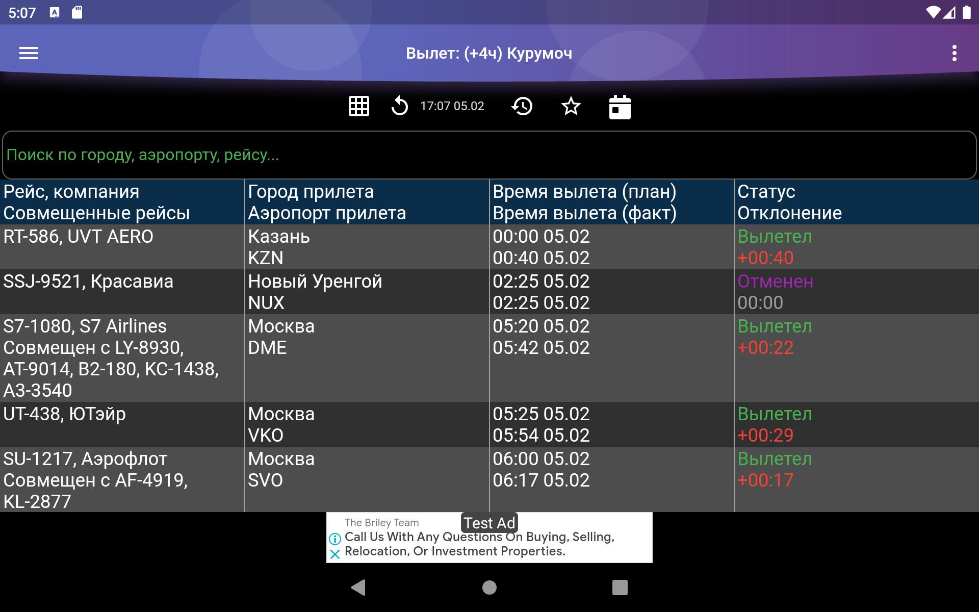 Расписание самолетов стригино нижний новгород прибытие