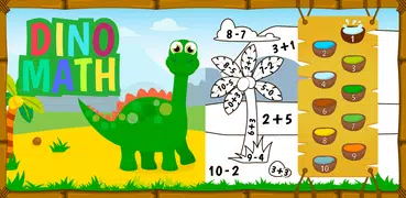 Dino math - coloring game