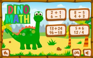 Dino math - coloring game Cartaz