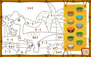 Dino math - coloring game screenshot 2