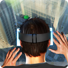 Fallender VR-Simulator Zeichen