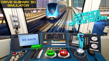 Fahren Sie U-Bahn-3D-Simulator Plakat