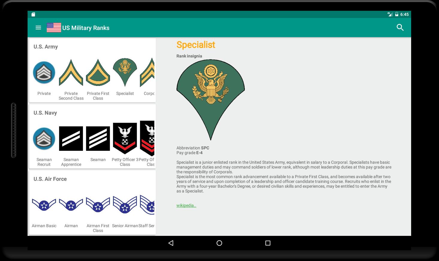 Us Military Ranks For Android Apk Download - us army ranks roblox
