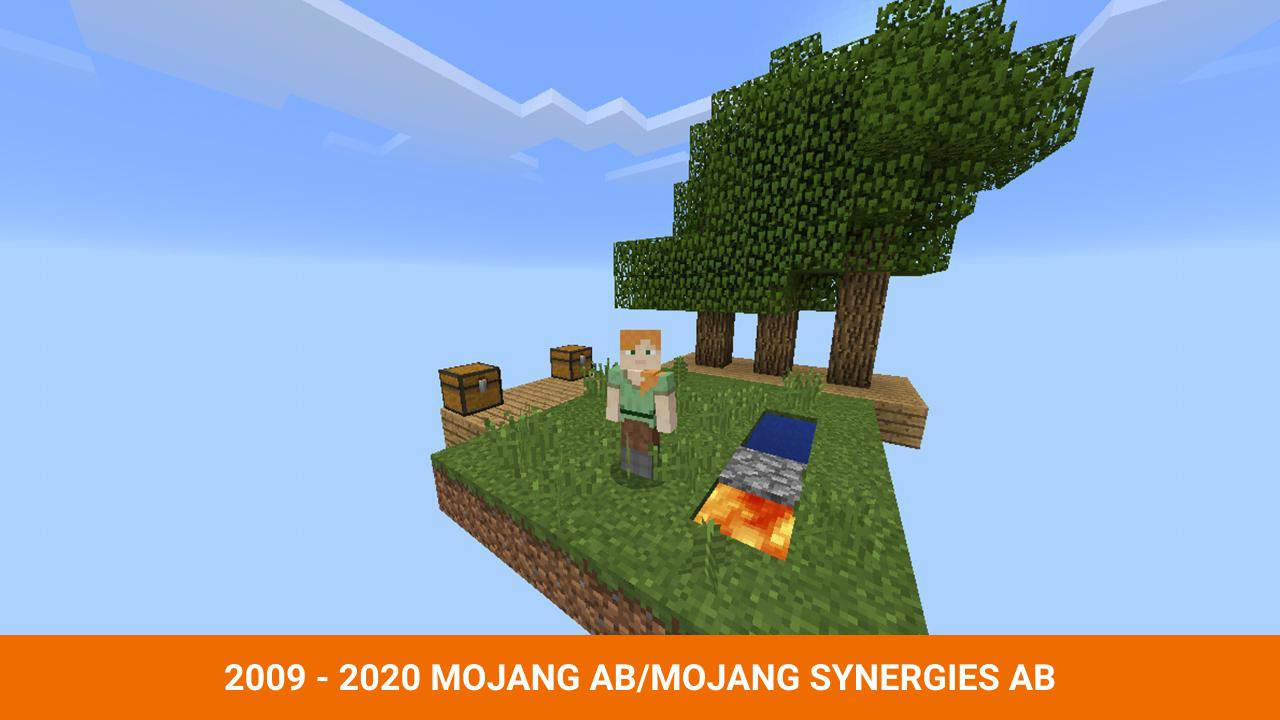 One block survival Minecraft maps. Map for MCPE for