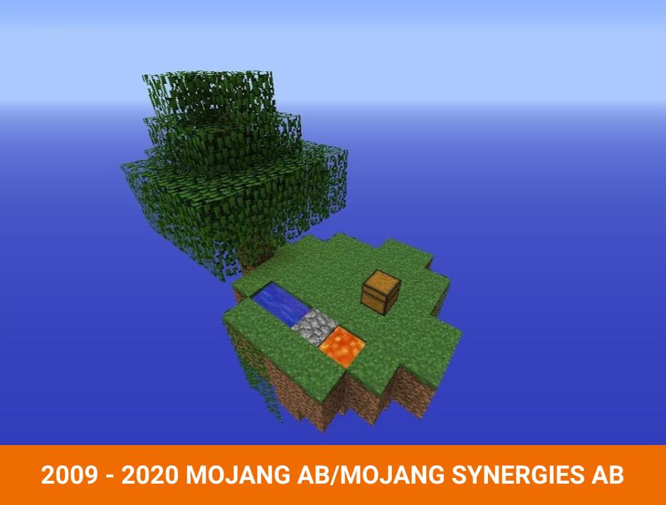 One block survival Minecraft maps. Map for MCPE for