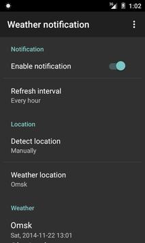 Weather notification 截图 3