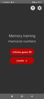 Memory training: numbers Affiche