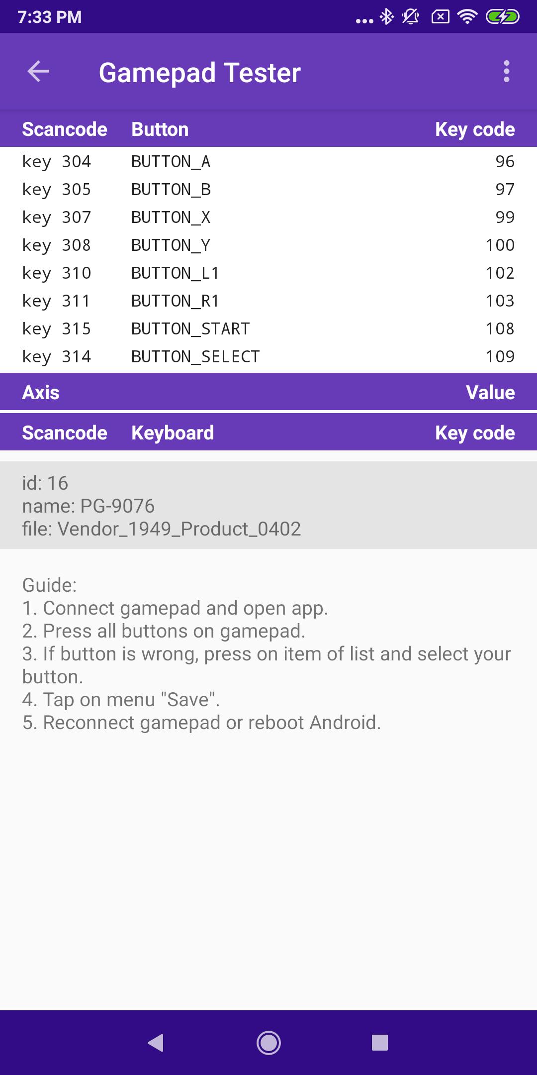Android 用の Gamepad tester APK をダウンロード