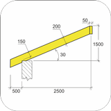 Rafter calculator-icoon