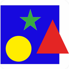 Colors and shapes for children icon