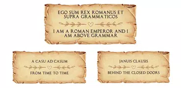 Latin. A collection of catch phrases