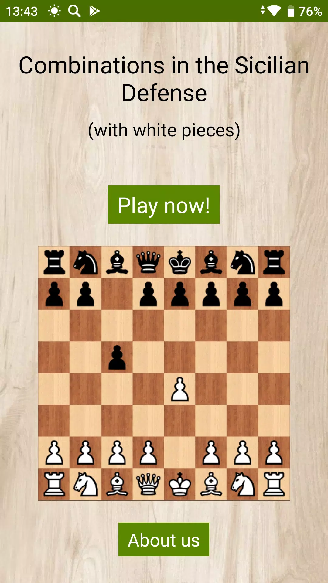 Chess Tactics in Sicilian 1 – Apps no Google Play