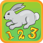 Rabbits. Memory and count icône