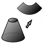 Flat pattern cone أيقونة