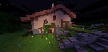 Pink house in Minecraft PE screenshot 1
