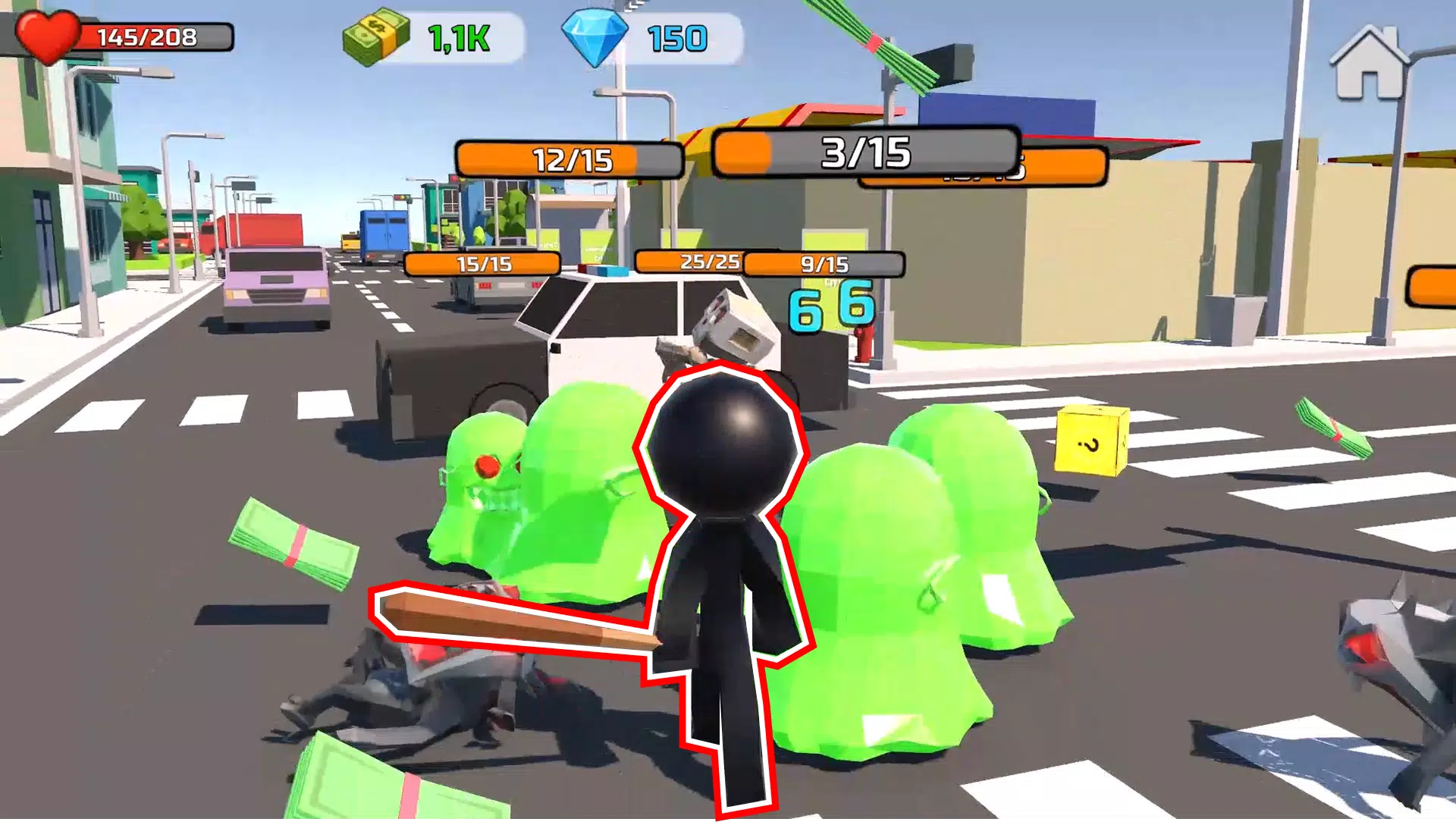 Stickman Monster Battle 3D