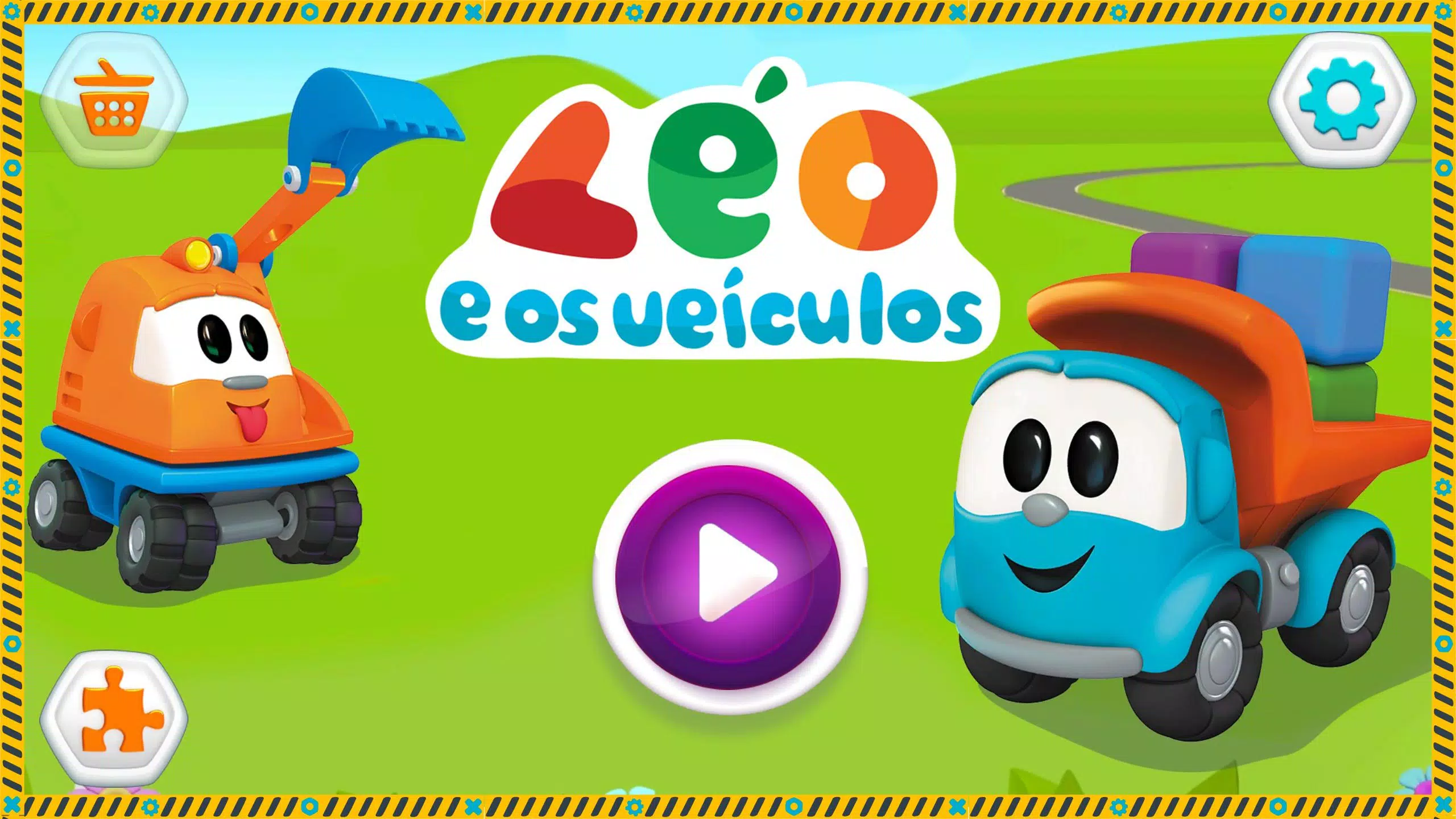 Léo o caminhão e Max a escavadeira. Coleção de desenhos animados