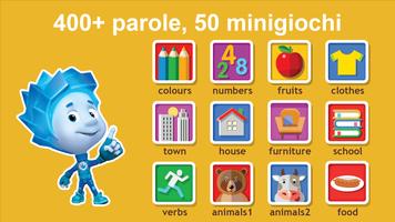 Poster Imparare l'inglese per bambini