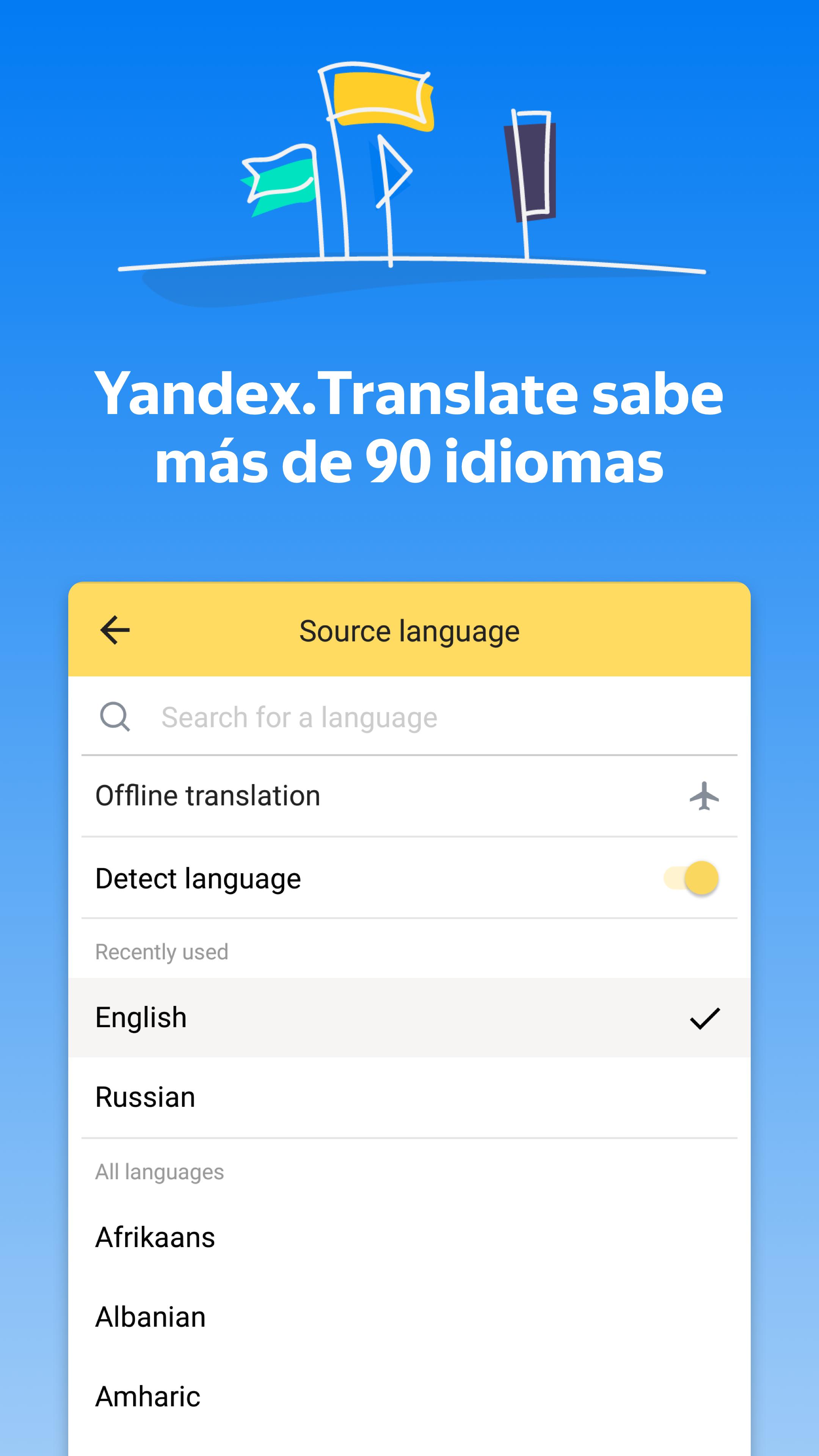 Yandex.Translate traductor y diccionario offline for Android APK