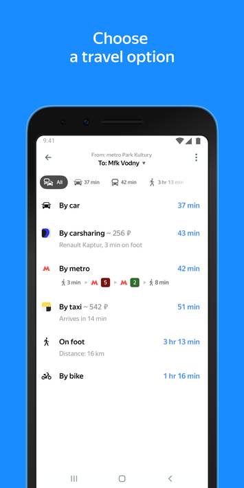 Yandex Maps – App to the city screenshot 2