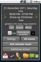 Clock and event widget syot layar 2