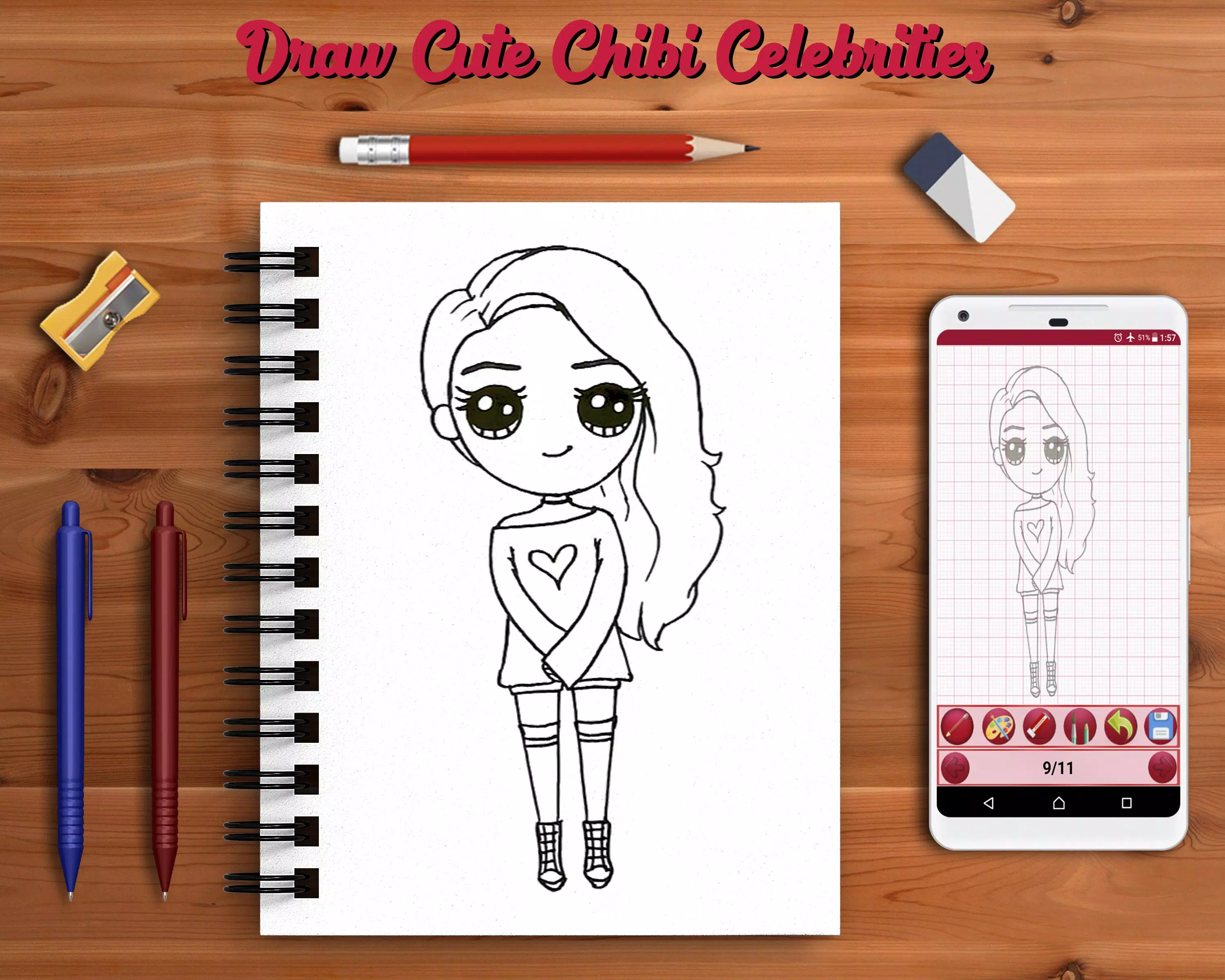 Draw Cute Chibi Celebrities Step By Step APK for Android Download