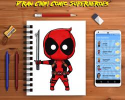 Learn To Draw Chibi Cute Superheroes Step by Step постер