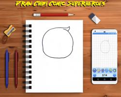 Learn To Draw Chibi Cute Superheroes Step by Step captura de pantalla 1