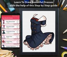 Learn to draw Beautiful Dresses step by step penulis hantaran