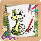 Learn to draw Snakes step by step icône