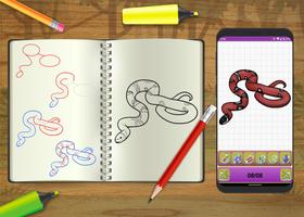 Learn to draw Snakes step by step capture d'écran 1