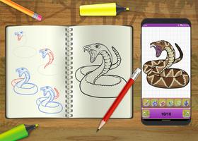 Learn to draw Snakes step by step capture d'écran 3