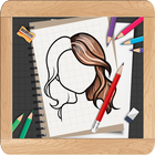 Hairstyle Tutorials: Draw Beautiful Hairstyles आइकन