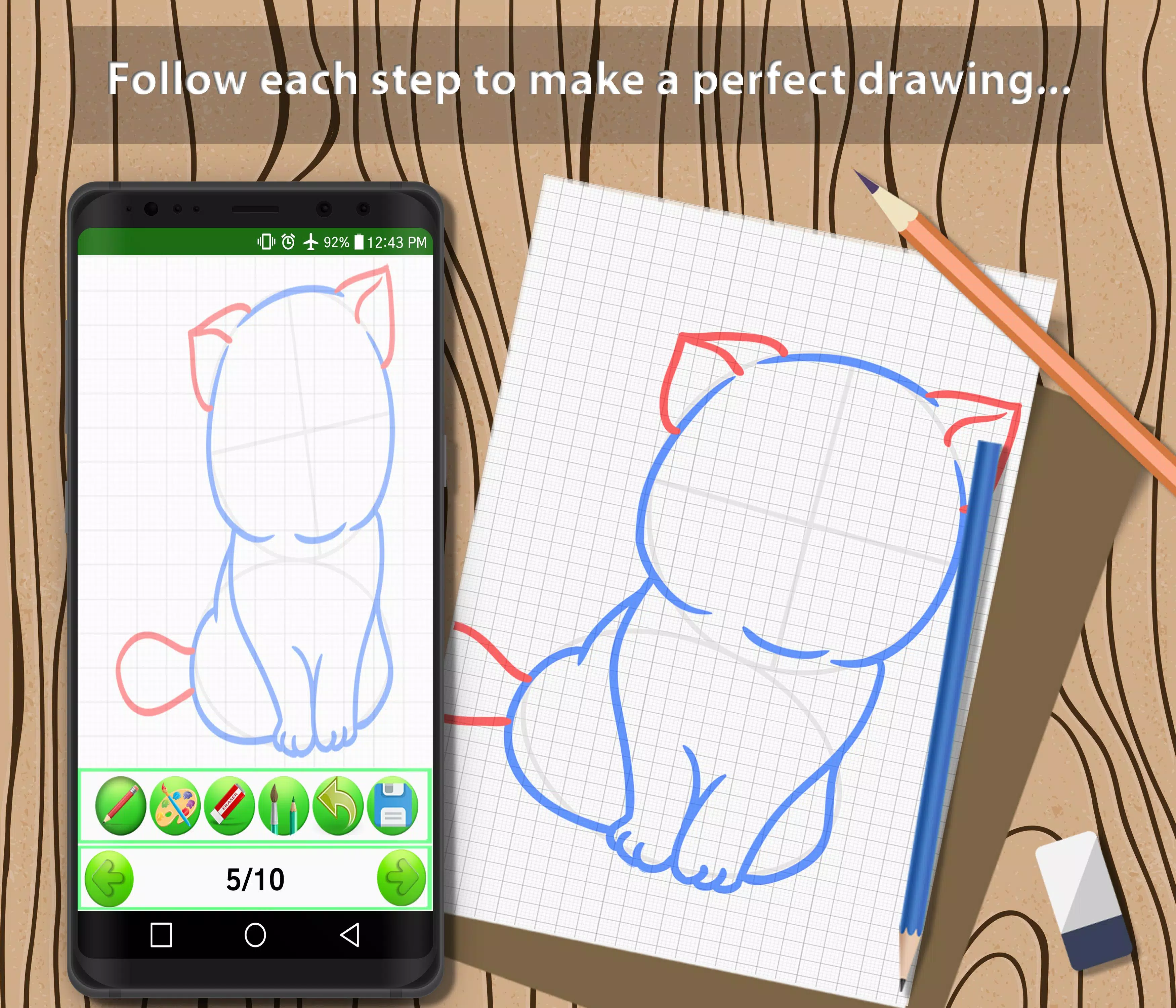 Tải xuống APK Draw Cute Chibi Animals Step by Step cho Android