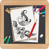 Learn to Draw Beautiful Mehndi Designs Offline icône