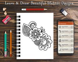 Learn to Draw Beautiful Mehndi Designs Offline الملصق