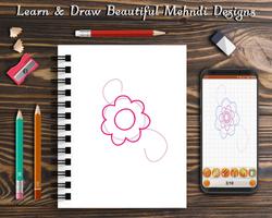 Learn to Draw Beautiful Mehndi Designs Offline imagem de tela 1