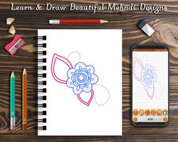 Learn to Draw Beautiful Mehndi Designs Offline تصوير الشاشة 2