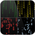 Matrix LWP - Digital Heart Snowfall Code Rain LWP أيقونة