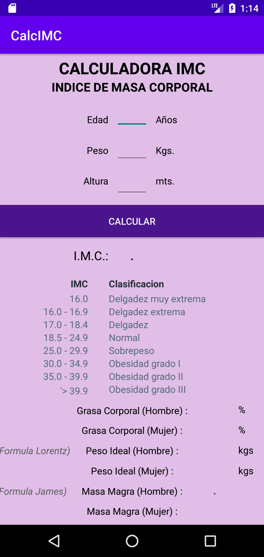 Calculadora IMC (Indice de Mas APK for Android Download