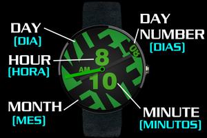 WATCH FACE CASUAL BIG GREEN Affiche