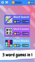WOW 3 in 1: Word Search Games Affiche
